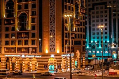 Luxurious Hotel Exterior Night Time