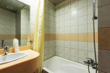 Hotel Washroom With Marble Countertops