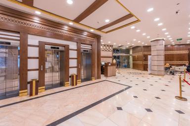 Modern Hotel Lift Area With Signs