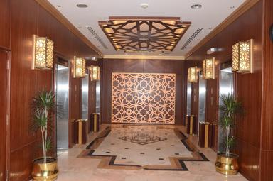 Elegant Hotel Lobby With Marble Flooring