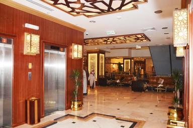 Modern Hotel Lift Area With Signs